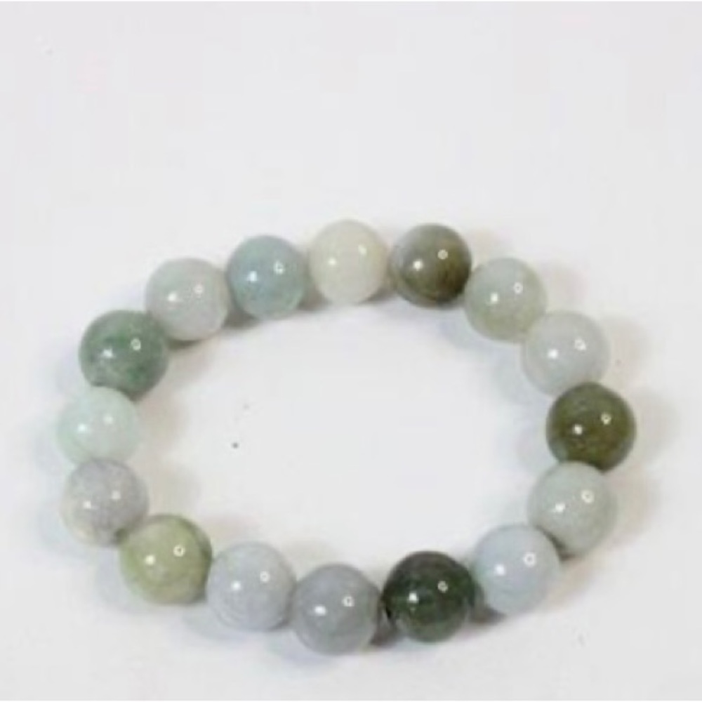 Stunning, 12mm Beaded Jade Stretch
Bracelet, 55.9g